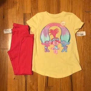 Girls Trolls t-shirt with matching leggings
